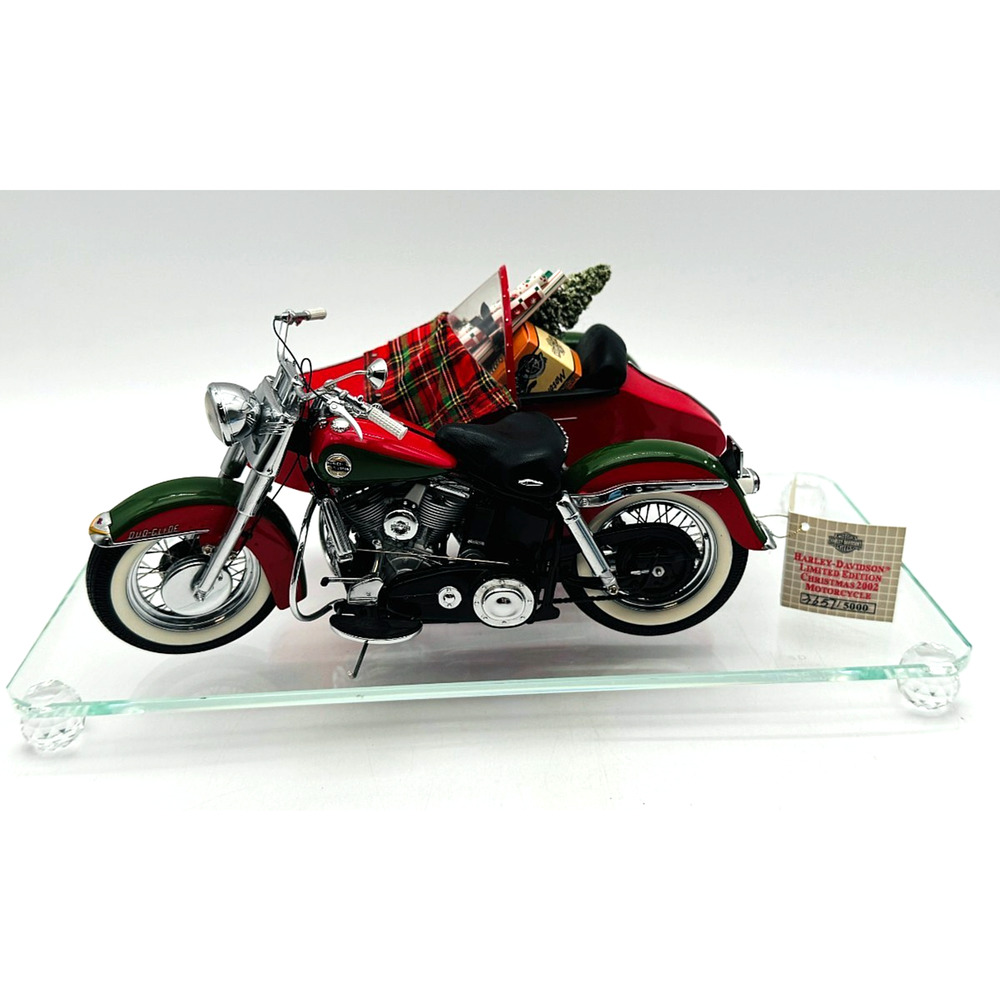 Franklin Mint 1958 Harley Davidson Duo Glide Sidecar Xmas 2002 1:10 #2651/5000
